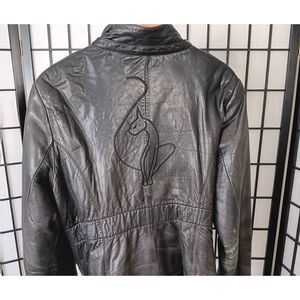 BABY PHAT Women's Soft Black Leather Jacket Size XL